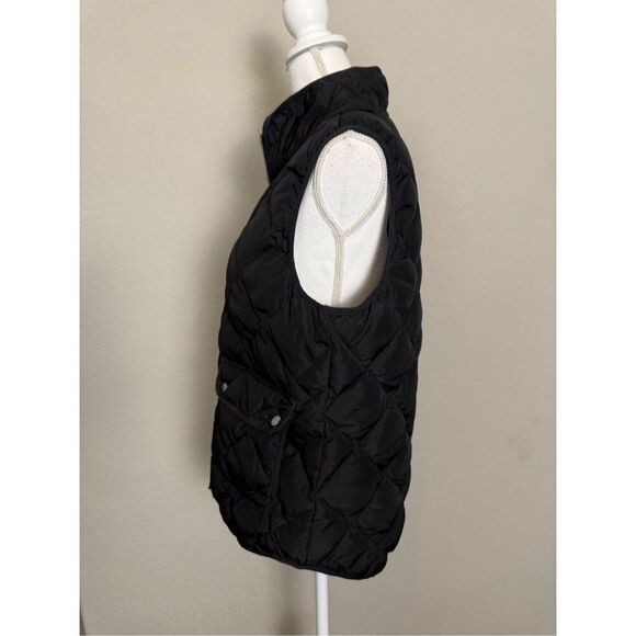 Woolrich Black Down Filled Puffer Vest Large - Picture 3 of 6